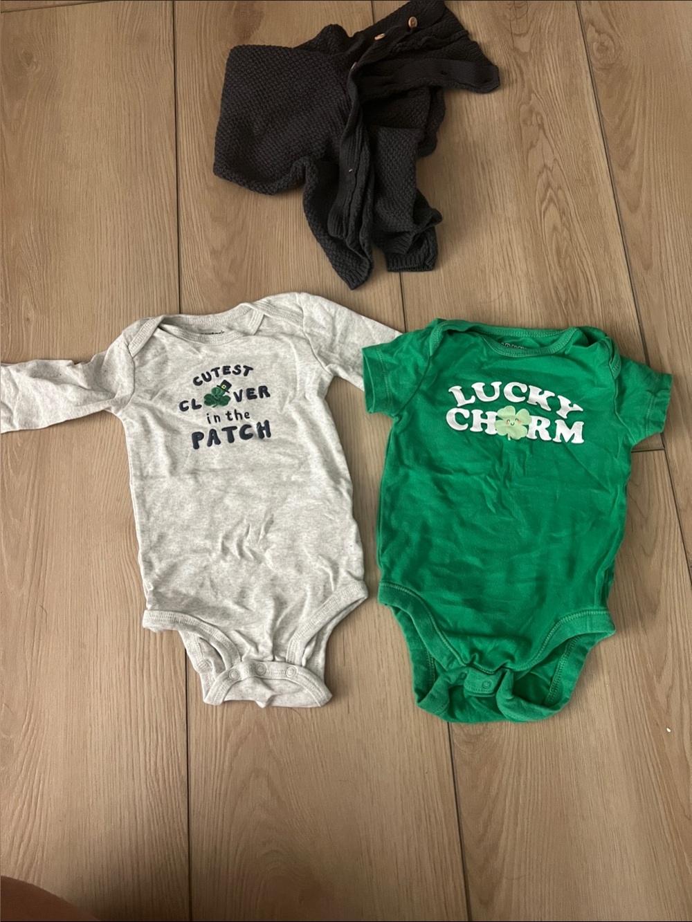 St. Patrick’s Day Bundle- One-Piece Bodysuits 9M & 6-12M Carter’s and Old Navy